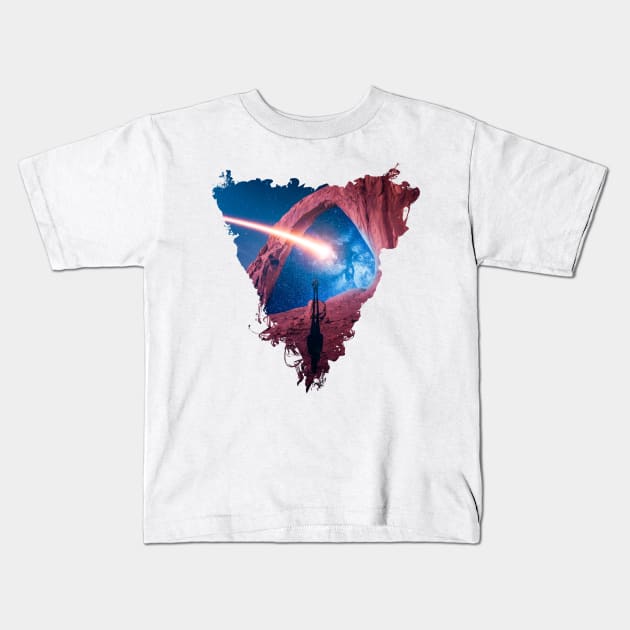 Shooting Star Kids T-Shirt by Feilvan